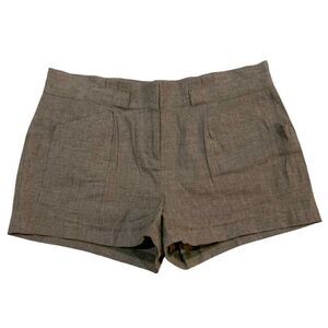 BCBG MAXAZRIA Sabina Brown Linen Dress Shorts Size 4